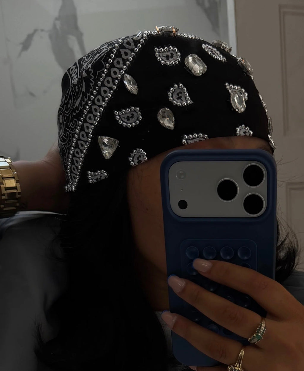Rhinestone + PEARL Bandana