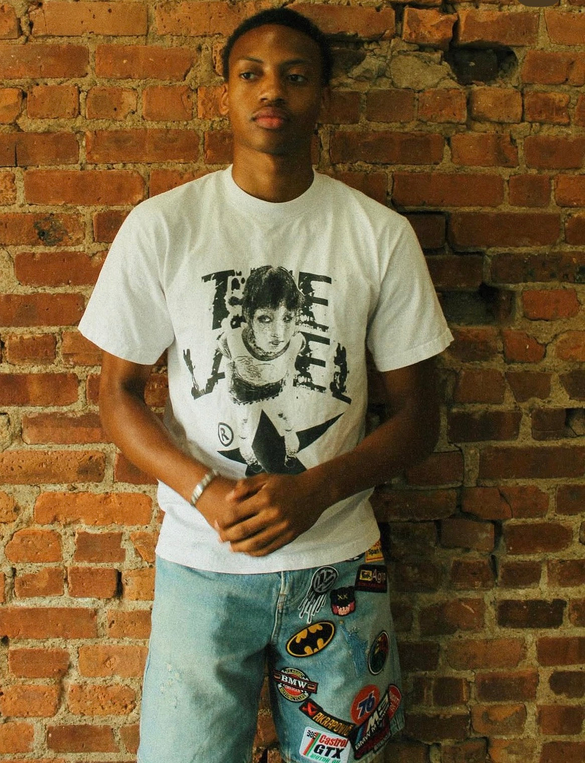 Patchwork Denim Shorts